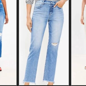Loft high rise straigh crop size 24 in excellent condition - 26 inch inseam